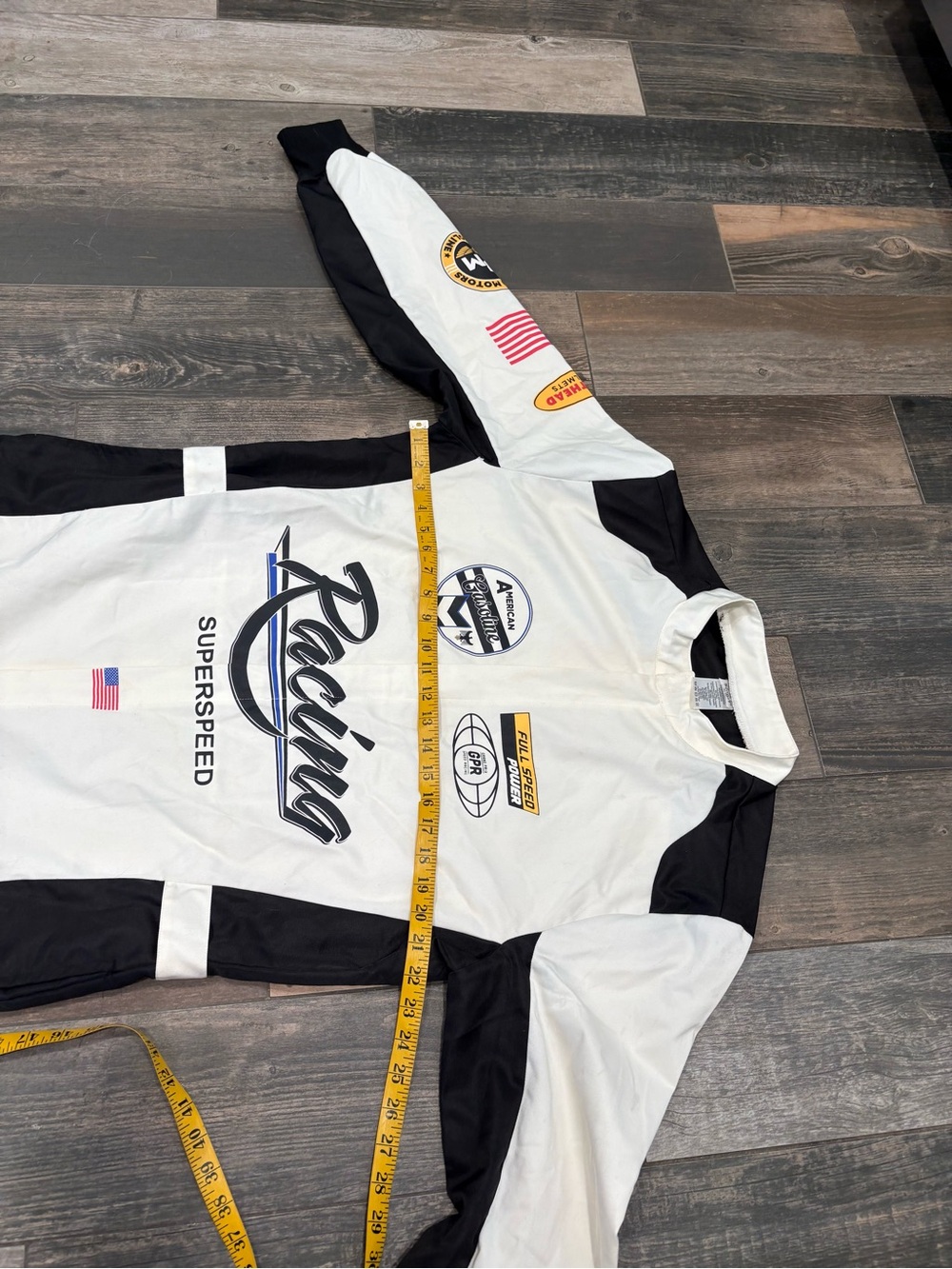 Spirit Racing Jumpsuit Unisex S/M White Black Nascar Moto Costume Coveralls - Picture 6 of 11